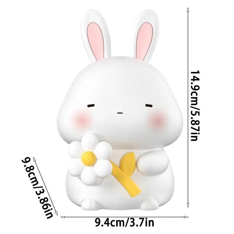 Baby Night Lights For Nursery Rabbit Lamp With Tap Control Rechargeable Nursery Nightlight Room Decor For Girls Boys